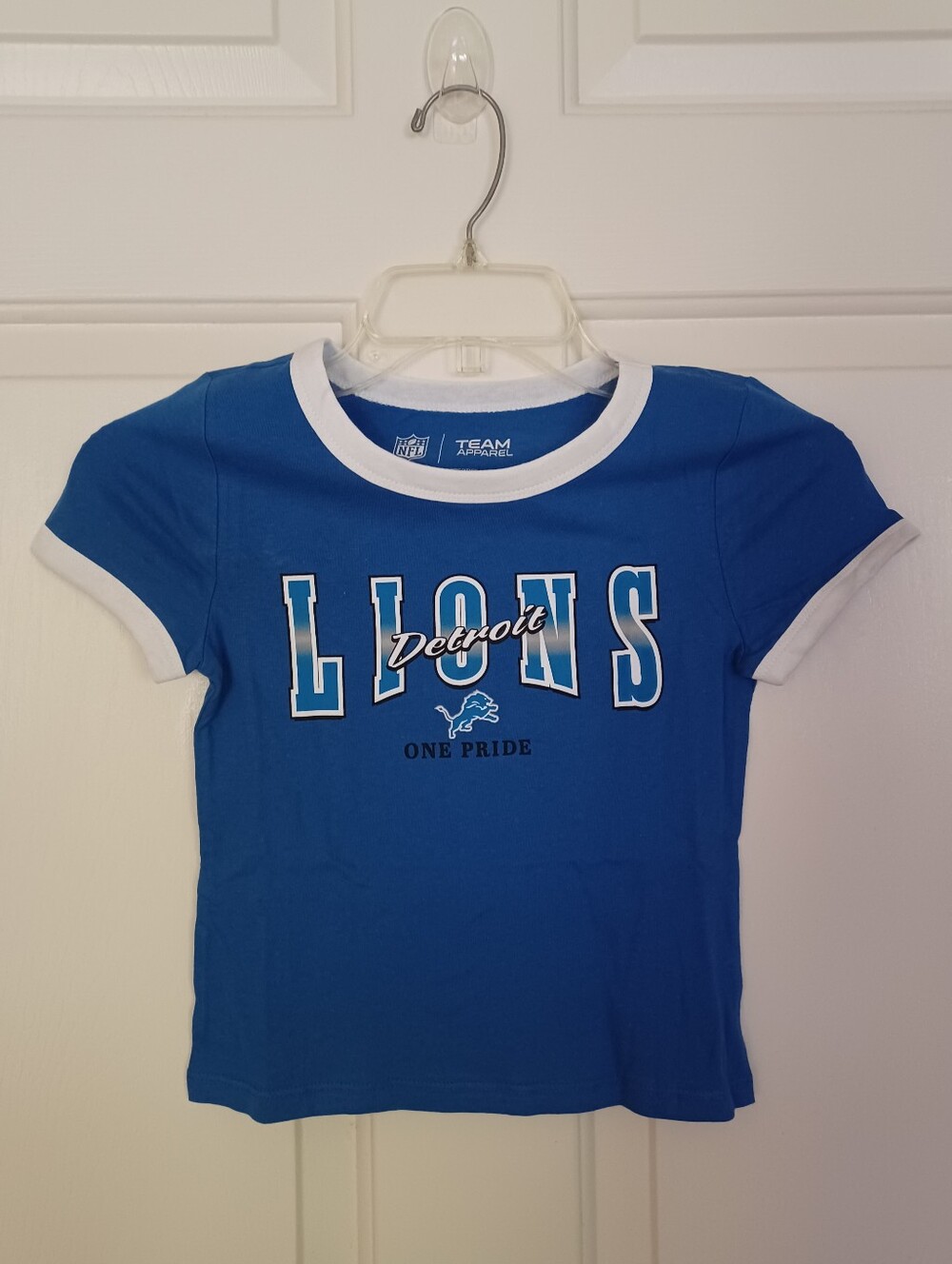 NFL Detroit Lions Fitted Graphic Ringer T-Shirt